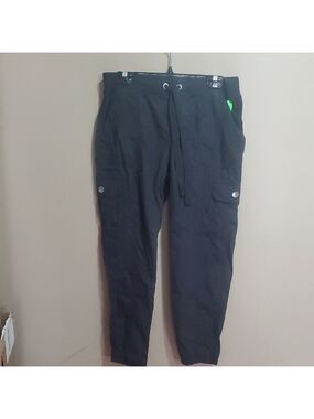 Calvin Klein Black Performance Cargo Jogger Pants with Drawstring Size Small
